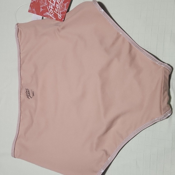 NWT KORTNI JEANE BlushSIZE M. Swim Bottoms with White Cross Pattern - Picture 6 of 11